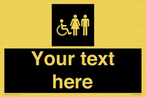 Custom information: black panel disabled female and male